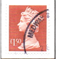 Great Britain Sc MH 280 1999 £1.5 red Machin Head stamp used
