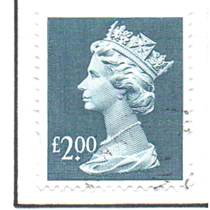 Great Britain Sc MH 281 1999 £2 slate blue Machin Head stamp used