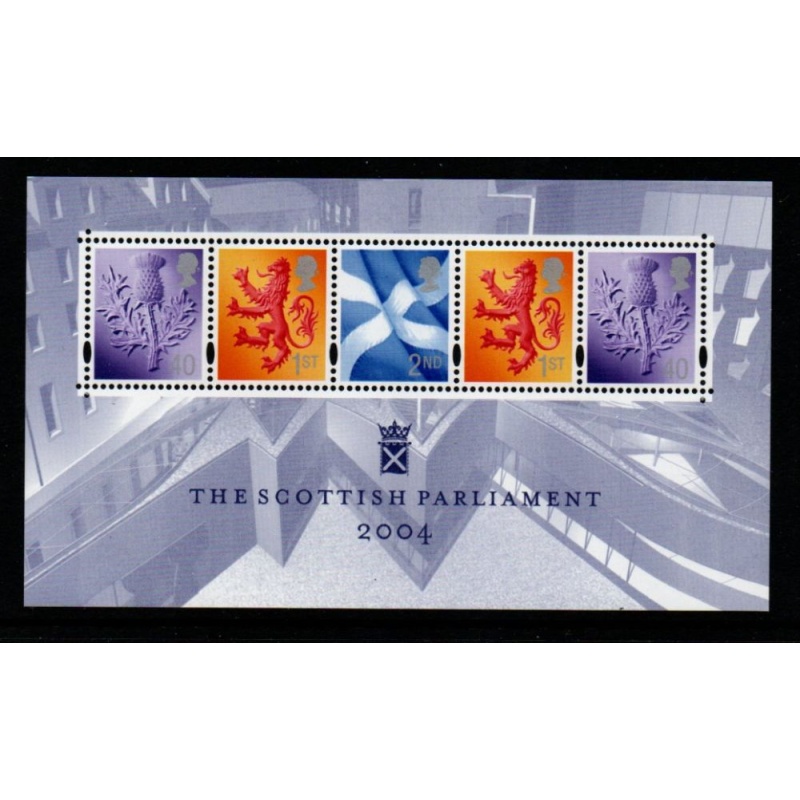 Great Britain Scotland Scott 24a 2004 Parliament stamp sheet mint NH
