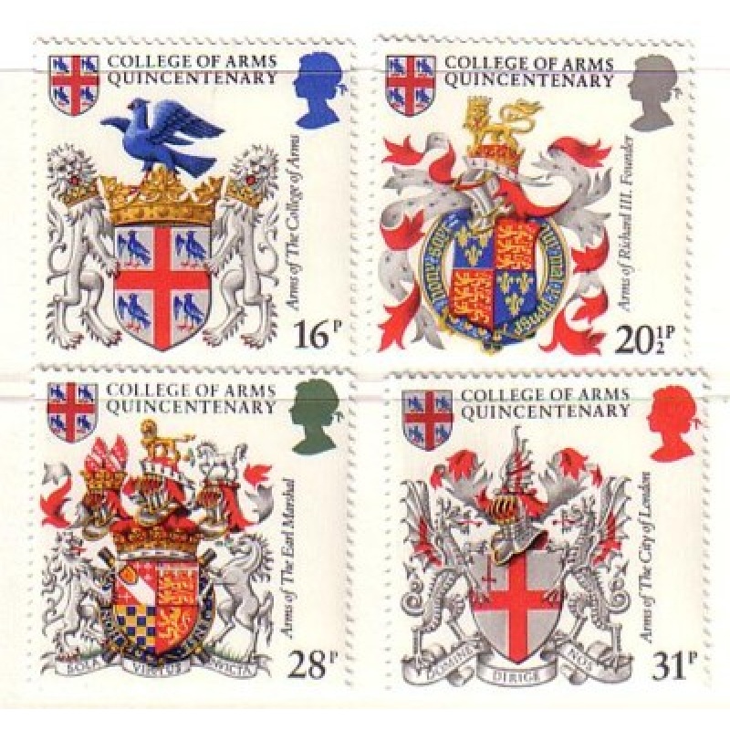 Great Britain Scott  1040-43 1984 Heraldry stamp set mint NH