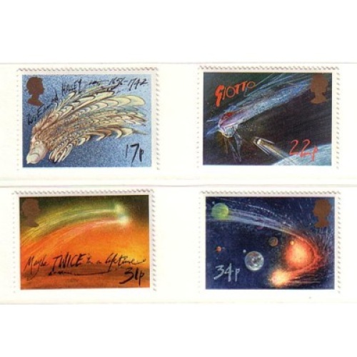 Great Britain Scott  1133-36 1986 Halley's  Comet stamp set mint NH