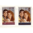 Great Britain Scott  1154-55 1986  Royal Wedding Pr Andrew stamp set mint NH