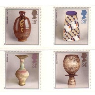 Great Britain Scott  1192-1195 1987 Studio Pottery stamp set mint NH