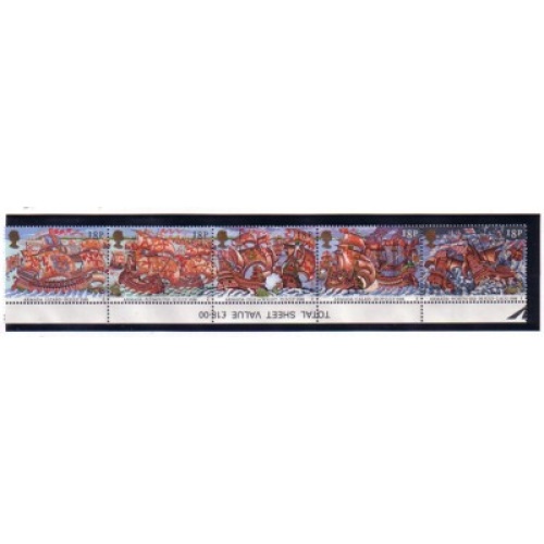 Great Britain Scott 1217-1221 1988 Defeat of Spanish Armada stamp set mint NH