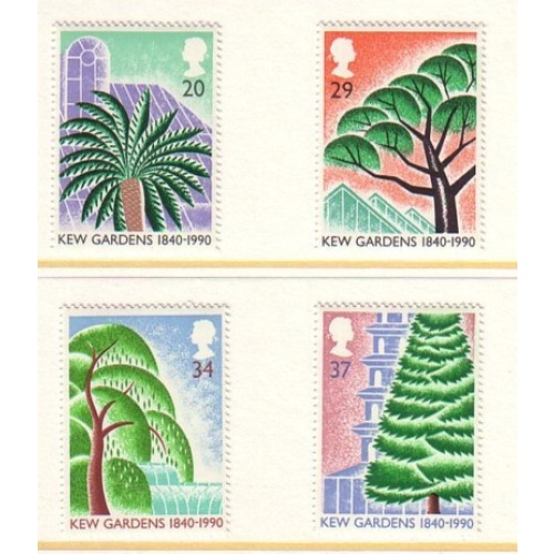Great Britain Scott  1322-1325 1990 Kew Gardens Anniversary stamp set mint NH