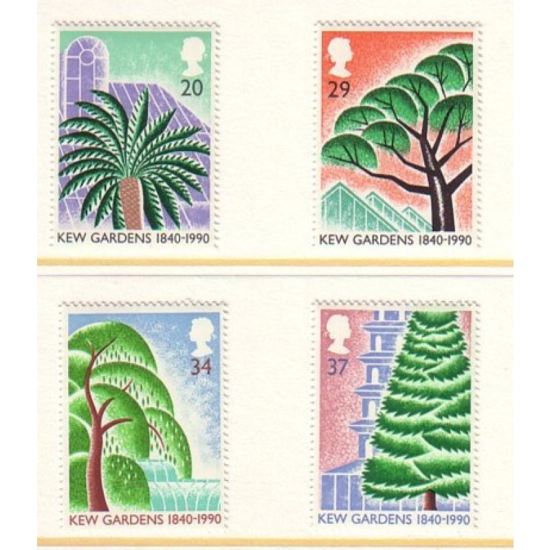 Great Britain Scott  1322-25 1990 Kews Gardens 150 Years stamp  set mint NH