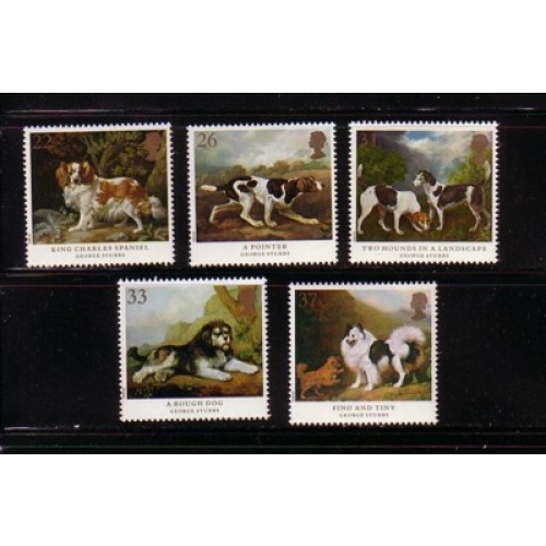Great Britain Scott  1345-49 1991 Dogs stamp  set mint NH