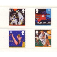 Great Britain Scott  1378-81 1991 Student Games Rugby World Cup stamp  set mint NH