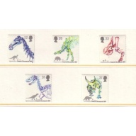 Great Britain Sc 1387-1391 1991 Dinosaurs stamp set mint NH