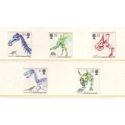 Great Britain Sc 1387-1391 1991 Dinosaurs stamp set mint NH