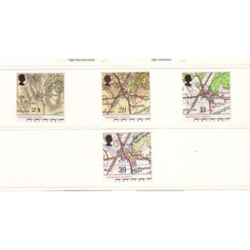 Great Britain Scott  1392-95 1991 Ordnance Survey Maps stamp  set mint NH