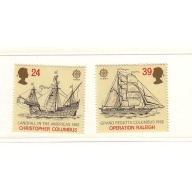 Great Britain Sc 1449-1450 1992 Europa stamp set mint NH