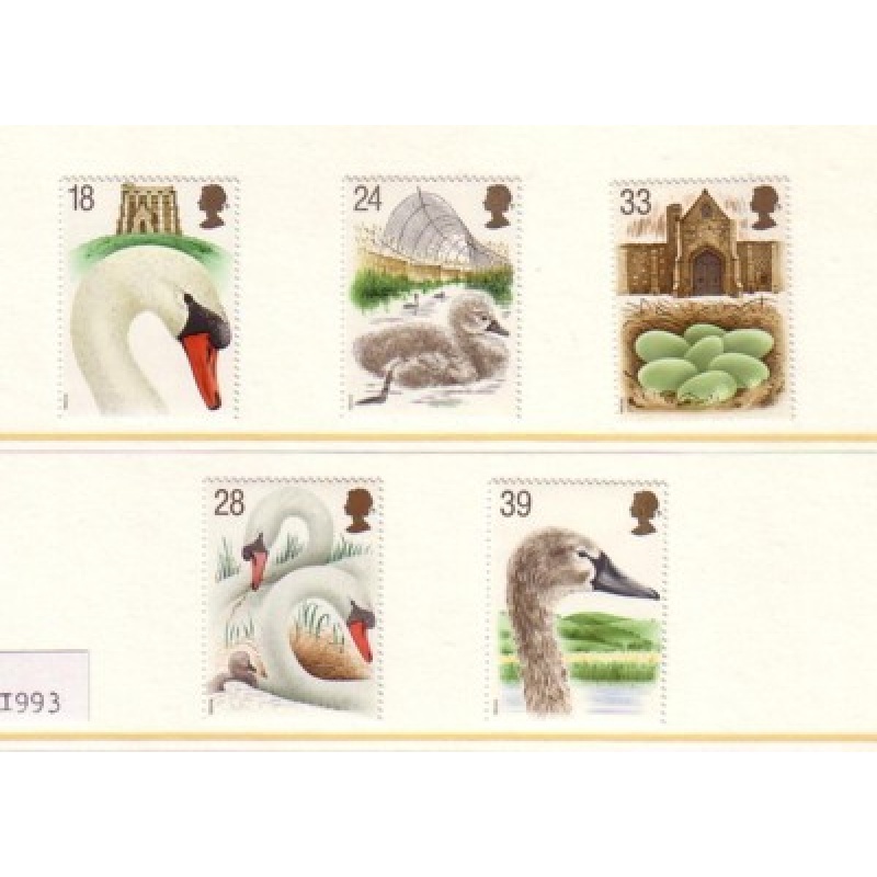Great Britain Scott  1478-1477 1993 Swans stamp set mint NH