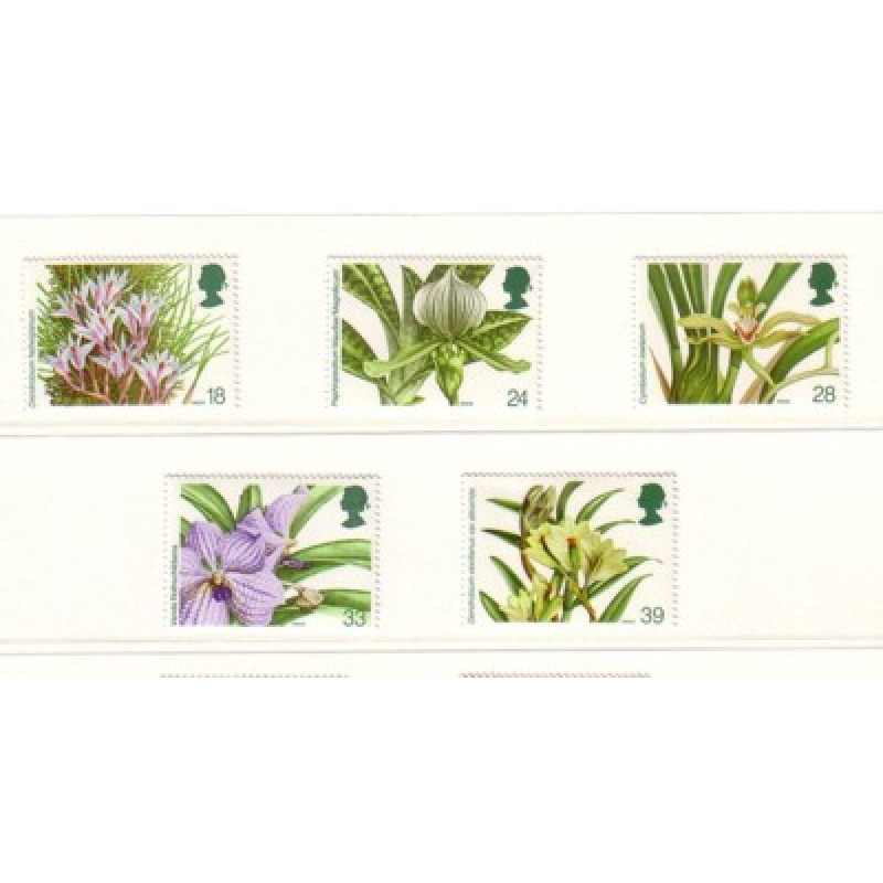 Great Britain Scott  1493-97 1993 Orchids stamp set mint NH
