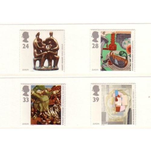 Great Britain Scott  1498-1503 1993 Europa, Contemporary Art,  stamp set mint NH