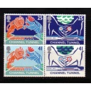 Great Britain Sc 1558-61 1994 Channel Tunnel stamp set mint NH