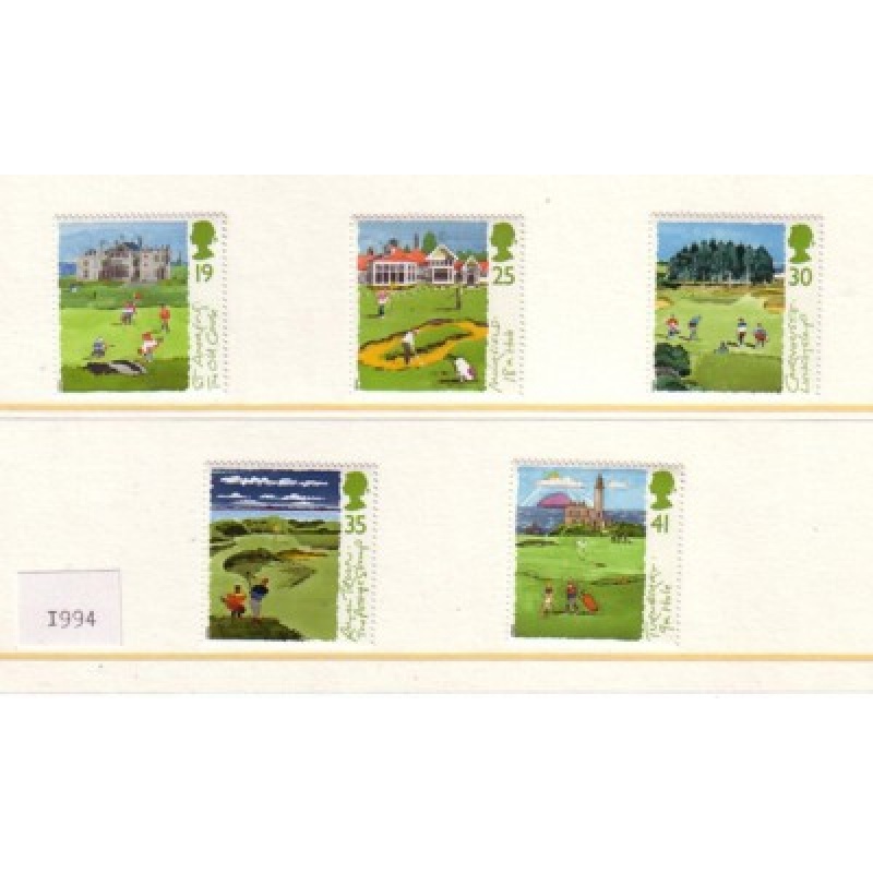 Great Britain Sc 1567-71 1994 Golf Courses stamp set mint NH
