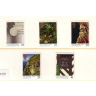 Great Britain Sc 1606-10  1995 National Trust 100 Years stamp set mint NH