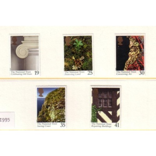 Great Britain Sc 1606-1610  1995 National Trust 100 Years stamp set mint NH