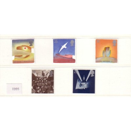 Great Britain Sc 1611-1615 1995 Europa Peace & Freedom stamp set mint NH