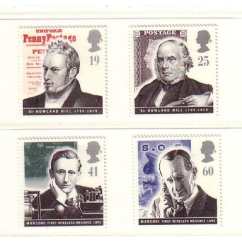 Great Britain Sc 1625-1628 1995 Pioneers of Communication stamp set mint NH