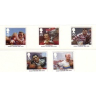 Great Britain Sc 1629-1633  1995 Rugby League 100 Years stamp set mint NH