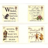 Great Britain Sc 1639-1642 1996 Robert Burns mint NH