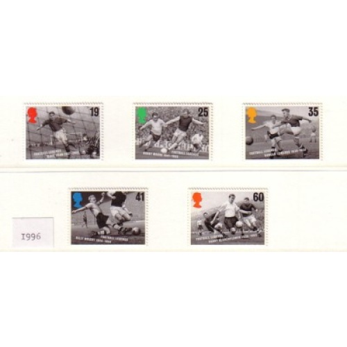 Great Britain Sc 1663-67 1996  Legendary Soccer Players stamp set mint NH