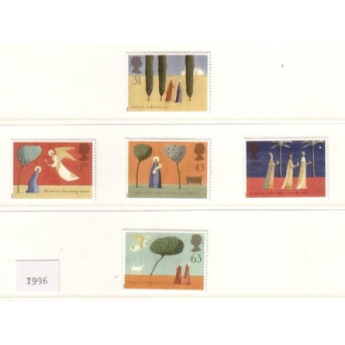 Great Britain Sc 1708-1712 1996 Christmas stamp set mint NH