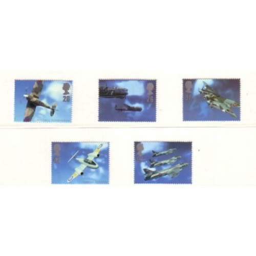 Great Britain Sc 1758-62 1997 Aircraft & Designers stamp set mint NH
