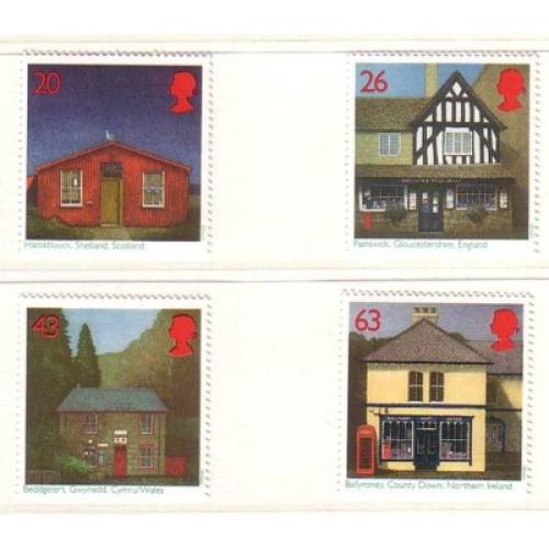 Great Britain Sc 1767-1770 1997 Post Office Buildings stamp set mint NH