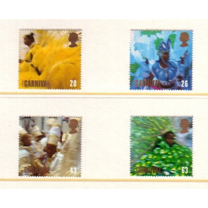 Great Britain Sc 1825-28 1998 Europa Carnivals stamp set mint NH