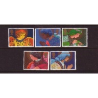 Great Britain Sc 1834-38 1998 Christmas stamp set mint NH