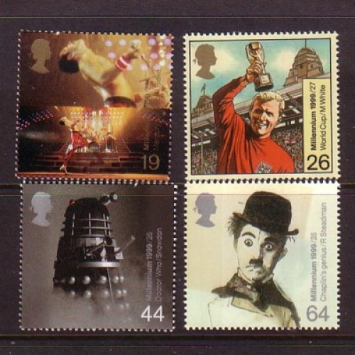 Great Britain Sc 1859-62 1999 Sports & Entertainment Millennium stamp set mint NH
