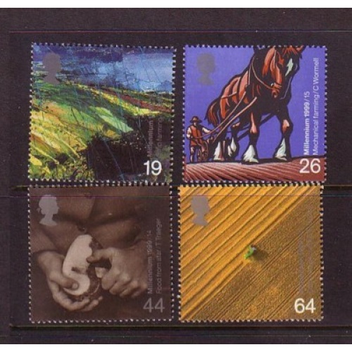Great Britain Sc 1871-74 1999 Farmers Millennium stamp set mint NH