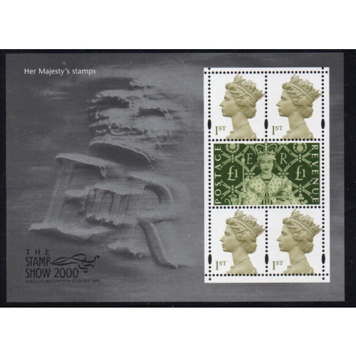 Great Britain Scott 1942 2000 Stamp Show QE II stamp sheet mint NH