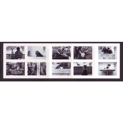 Great Britain Sc 1962a  2001 Dogs & cats stamp block mint NH