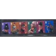 Great Britain Sc 1990 2001 Puppets stamp strip of 5 mint NH