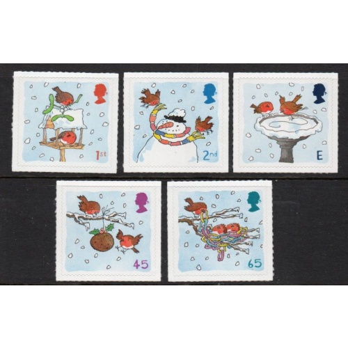 Great Britain Sc 2002-2006  2001 Christmas stamp set mint NH