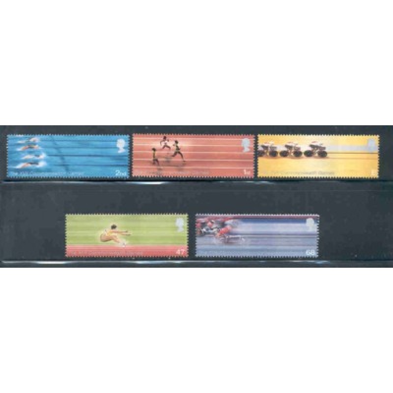 Great Britain Sc 2059-63 2002 Commonwealth Games stamp set mint NH