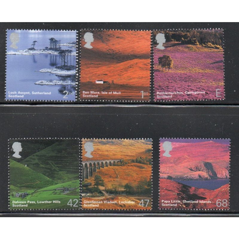 Great Britain Sc 2141-2146 2003 Scottish Scenery stamp set mint NH
