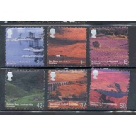 Great Britain Sc 2141-46 2003 Scotland Scenery stamp set mint NH