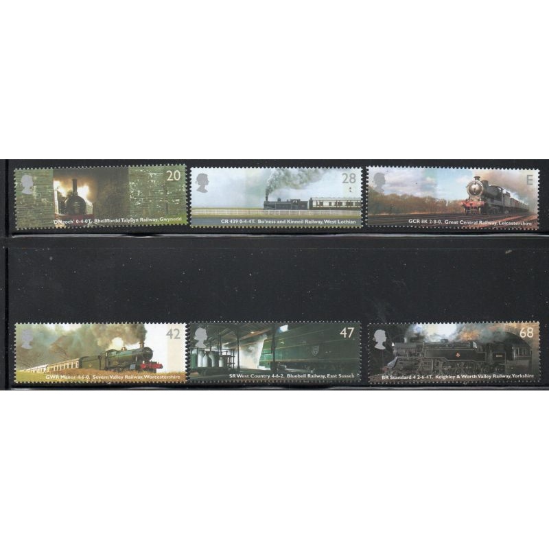 Great Britain Sc 2172-2177 2004 Steam Locomotives stamp set mint NH