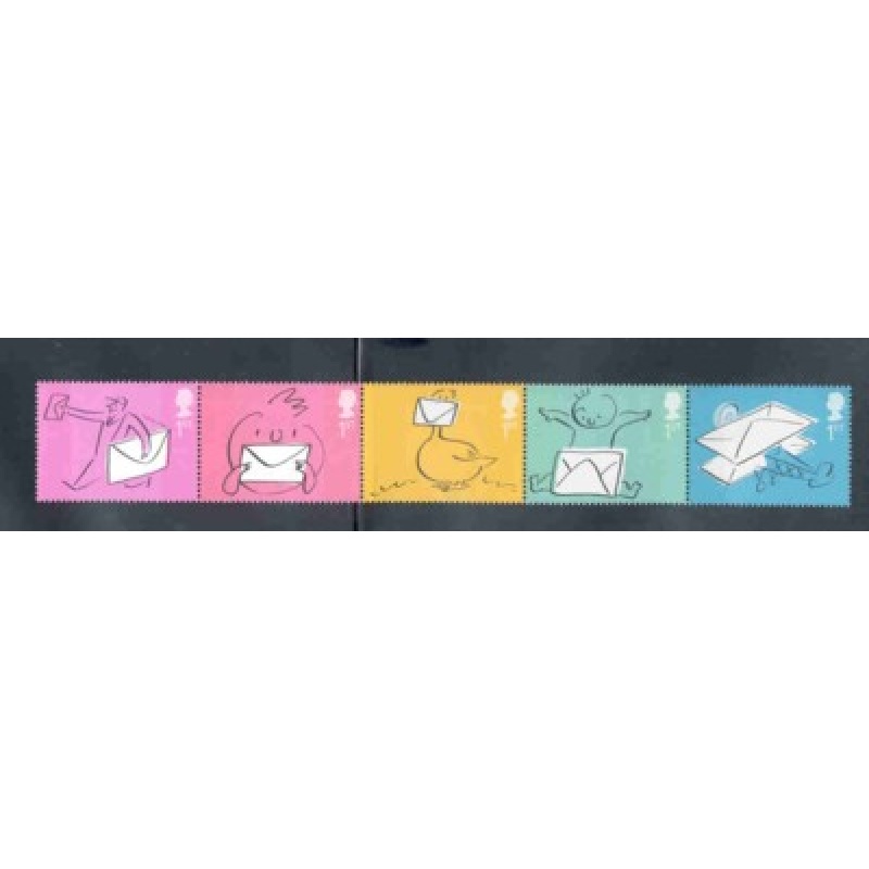 Great Britain Sc 2182a 2004 Special Occasions  stamp strip of 5 mint NH