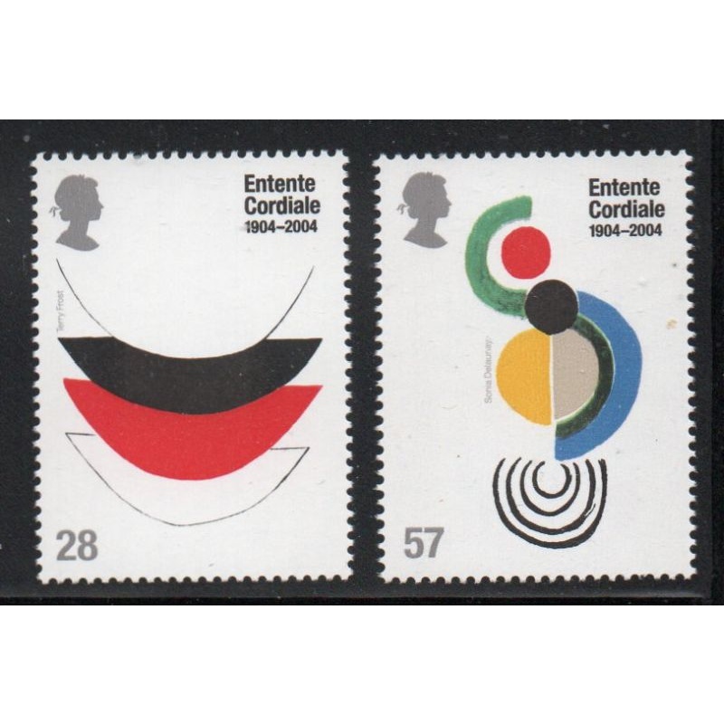 Great Britain Sc 2200-2201 2004 Entente Cordiale Anniversary stamp set mint NH