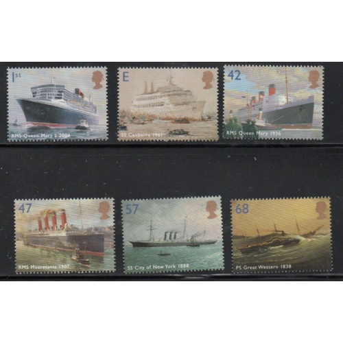 Great Britain Sc 2202-2207  2004 Ocean Liners stamp set mint NH