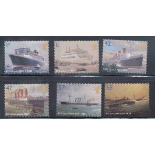 Great Britain Sc 2202-07 2004 Ocean Liners stamp set mint NH