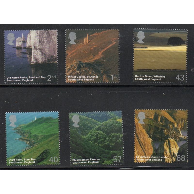 Great Britain Sc 2261-2267 2005 Southwest England Scenery stamp set mint NH