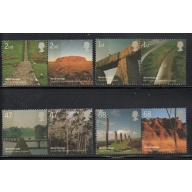 Great Britain Sc 2280-2287 2005 UNESCO Heritage Sites stamp set mint NH