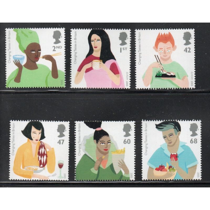 Great Britain Sc 2302-2307 2005 Europa Changing Tastes stamp set mint NH